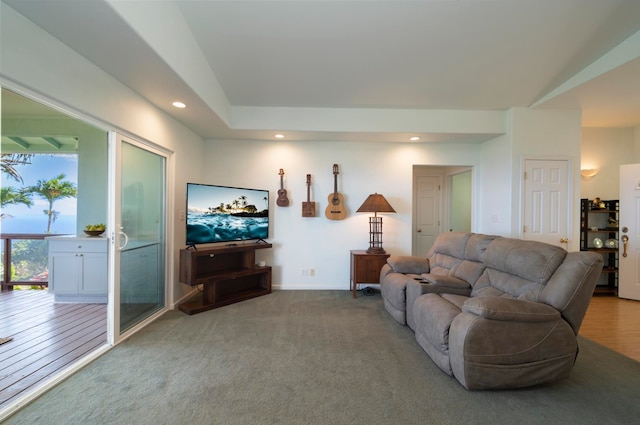 view of carpeted living room