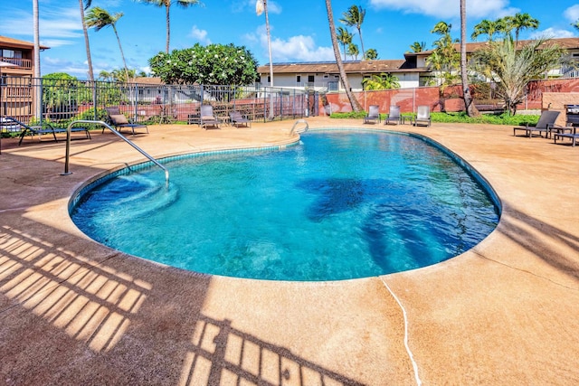 view of pool featuring a patio area