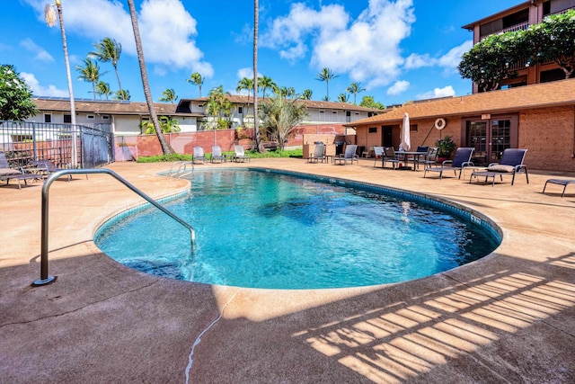 view of pool with a patio