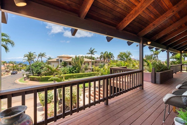 41 Pihaa St, Lahaina, HI 96761 - view of wooden deck