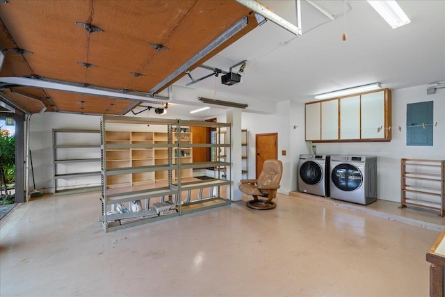 41 Pihaa St, Lahaina, HI 96761 - garage with separate washer and dryer, a garage door opener, and electric panel
