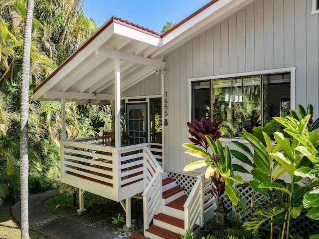 view of doorway to property