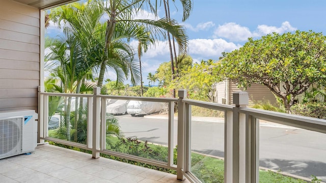 balcony with ac unit