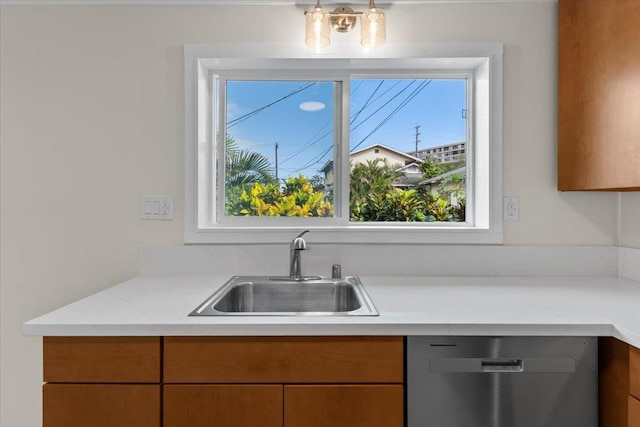 kitchen featuring sink and stainless steel dishwasher