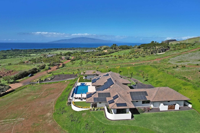 bird's eye view featuring a mountain view