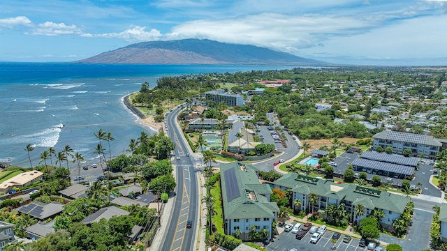 44 Kanani Rd Unit 1-102, Kihei, HI 96753 - drone / aerial view of a water and mountain view
