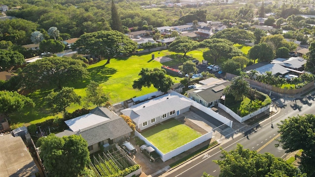 aerial view with a residential view