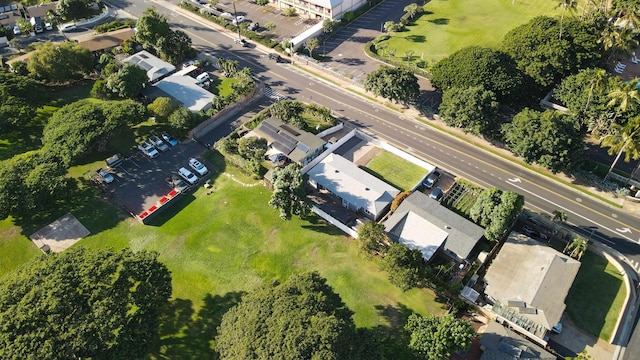 aerial view with a residential view