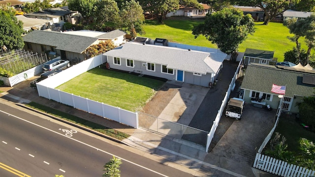 drone / aerial view featuring a residential view