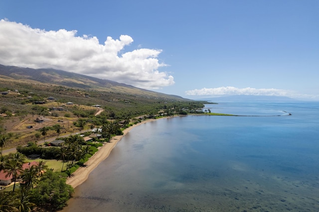 property view of water featuring a mountain view