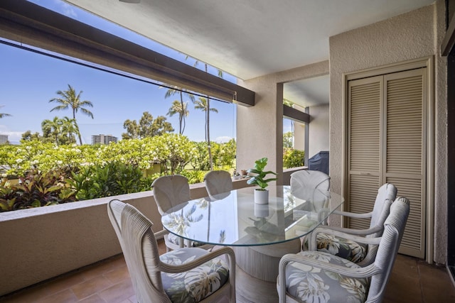 view of sunroom