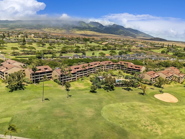 bird's eye view featuring a mountain view