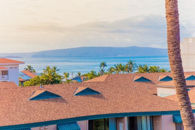 property view of water with a mountain view