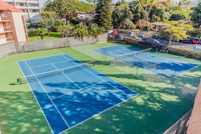 view of tennis court