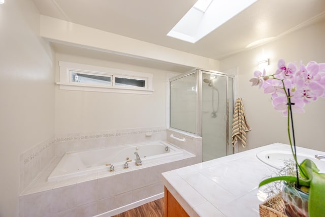 1220 W Kuiaha Rd, Haiku, HI 96708 - full bathroom with vanity, a tub with jets, and a stall shower