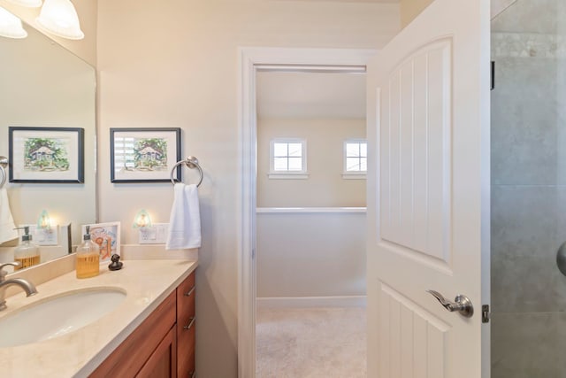 bathroom featuring vanity