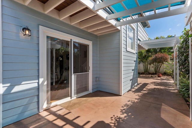 view of patio / terrace with a pergola