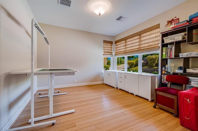 interior space featuring light wood-type flooring