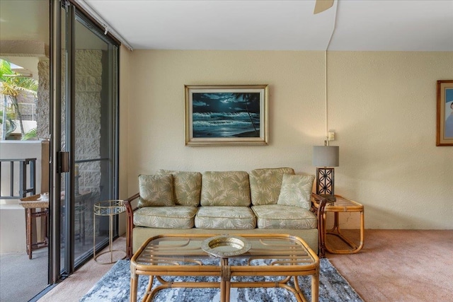 view of carpeted living room