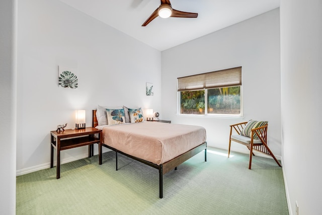 9 Fern Pl, Lahaina, HI 96761 - bedroom featuring carpet floors, a ceiling fan, and baseboards