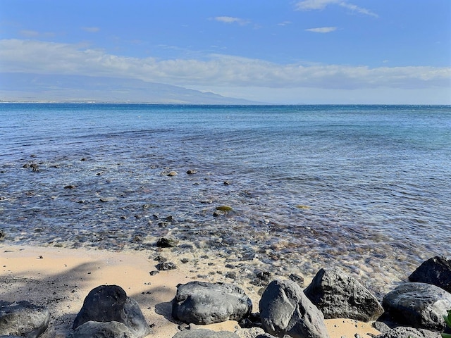 water view with a view of the beach