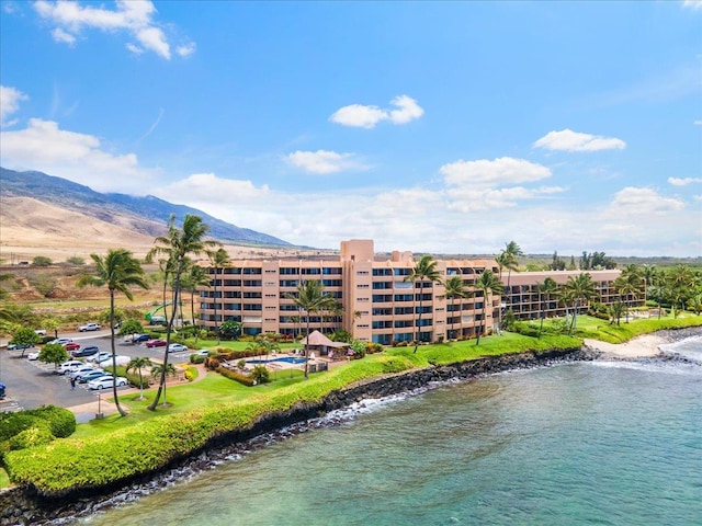 property view of water featuring a mountain view