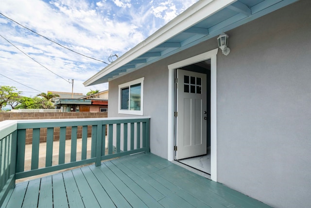 view of wooden deck