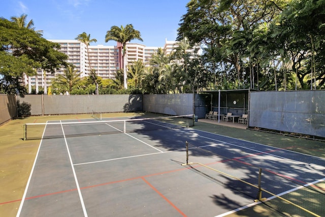 view of sport court featuring basketball court