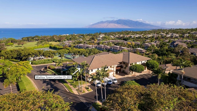 161 Wailea Ike Pl Unit D201, Kihei, HI 96753 - aerial view of residential area featuring a water and mountain view