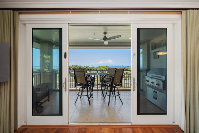 161 Wailea Ike Pl Unit D201, Kihei, HI 96753 - balcony with area for grilling and ceiling fan