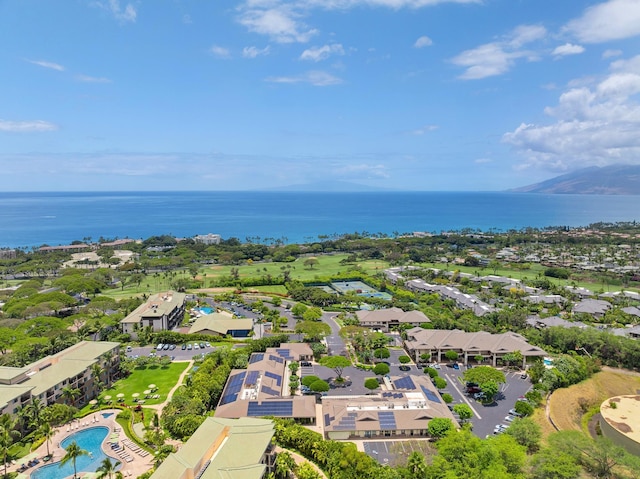 161 Wailea Ike Pl Unit D201, Kihei, HI 96753 - bird's eye view of a nearby body of water and a pool area