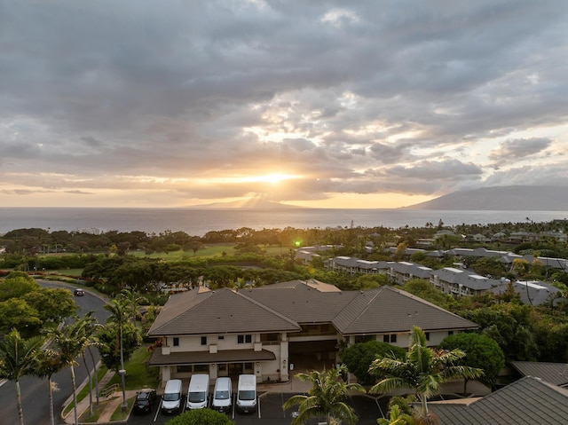 161 Wailea Ike Pl Unit D201, Kihei, HI 96753 - aerial view at dusk of a water view