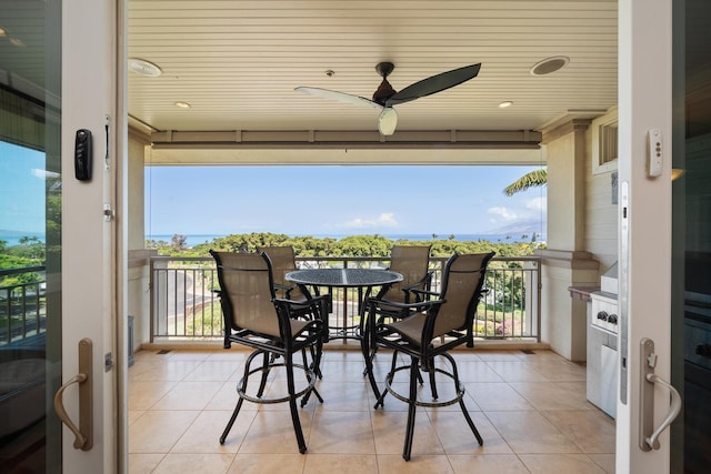 161 Wailea Ike Pl Unit D201, Kihei, HI 96753 - balcony featuring ceiling fan