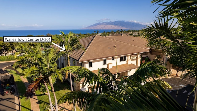 161 Wailea Ike Pl Unit D201, Kihei, HI 96753 - aerial view of property and surrounding area with a water and mountain view