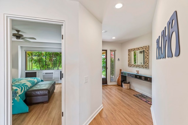 50 Puu Anoano St Unit 503, Lahaina, HI 96761 - corridor with wood finished floors, healthy amount of natural light, recessed lighting, and baseboards