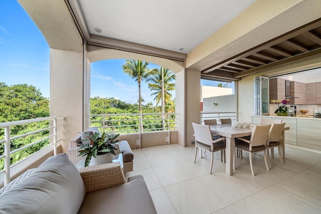 balcony with outdoor lounge area