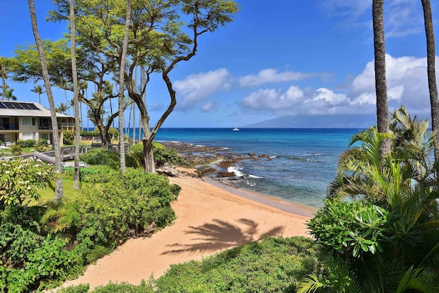 water view featuring a view of the beach