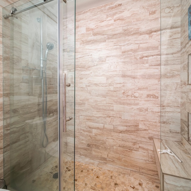 bathroom with walk in shower