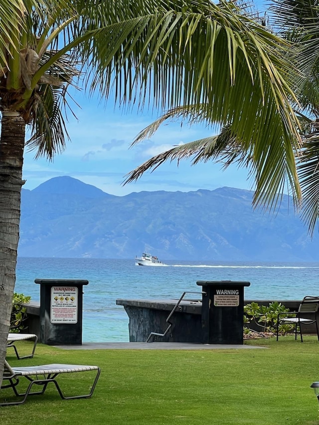 3559 Lower Honoapiilani Rd Unit 709, Lahaina, HI 96761 - view of water feature featuring a mountain view