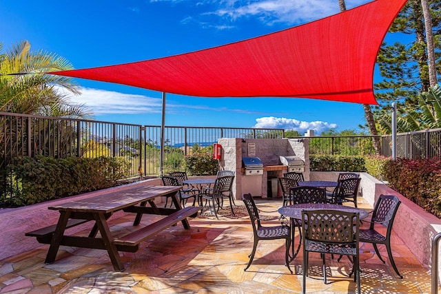 view of patio / terrace with area for grilling