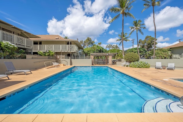 view of pool featuring a patio area