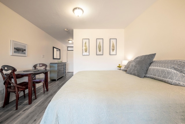 bedroom featuring dark wood-type flooring