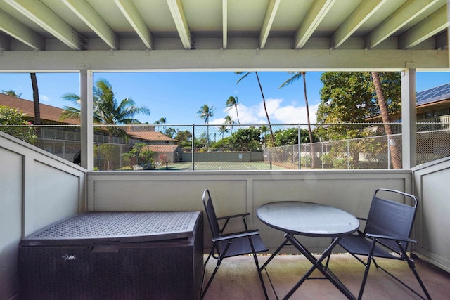 view of sunroom