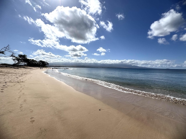 water view with a view of the beach