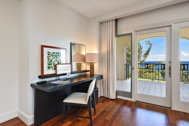 1 Ritz Carlton Dr Unit 1626, Lahaina, HI 96761 - office featuring wood finished floors and ornamental molding