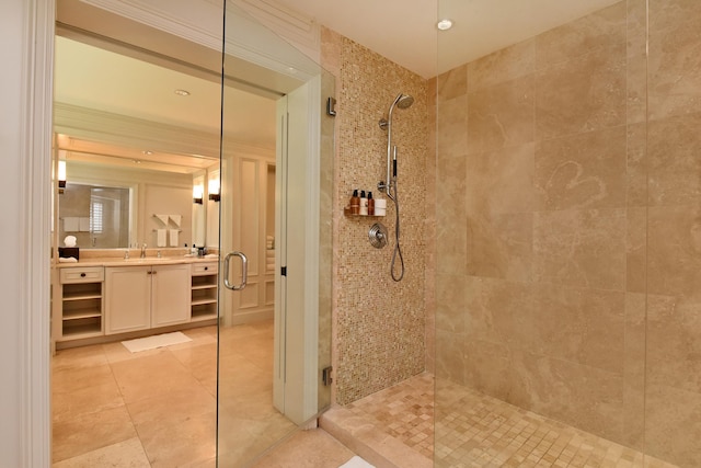 1 Ritz Carlton Dr Unit 1626, Lahaina, HI 96761 - full bathroom featuring tiled shower, vanity, and tile patterned flooring