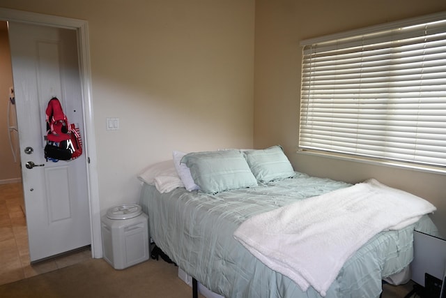 view of tiled bedroom