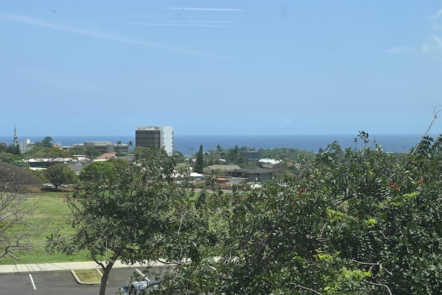 property's view of city with a water view