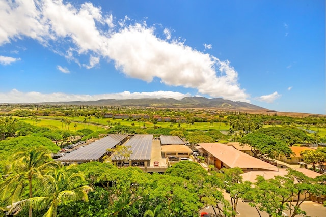 bird's eye view featuring a mountain view