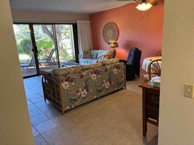 50 Kepuhi Pl Unit 159, Maunaloa, HI 96770 - tiled living area with ceiling fan